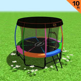 Kahuna Trampoline 10 ft with Roof - Rainbow TRA-KAH-10-RB-RF