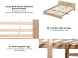 RoomSense Queen 26cm Firm Mattress Bundle with Oatmeal Wooden Bed Frame XFKF-1772-OATMEAL-Q