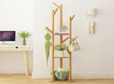 Solid Wood Floor Standing Hat Coat Jacket Hanger Storage Stand V767-XJJ43-G2-1