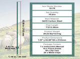 7 Feet Fence Post, 10 Pack U-Channel Heavy Duty Metal Fence Posts, Sturdy Steel Fence Stakes for V952-WLLZJSK7YC103JD9JV0