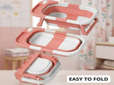 CARLA HOME Foldable Baby Bath Tub with Collapsible Toddler - Pink LSB-36509