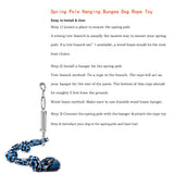 Spring Pole Dog Rope Toy Dog Tug of War Toy Outdoor Hanging Exercise Rope for Pet V1294-YM0717-10117304