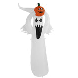 1.8m Halloween Inflatables Pumpkin Head White Ghost Inflatable Pumpkin Blow Up Ghost with LED for V1294-YM0901-3115230077311