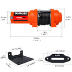 X-BULL Electric Winch 12v Synthetic Rope 4500LBS Wireless Remote ATV UTV 2041KG V211-AUEB-AXEW019