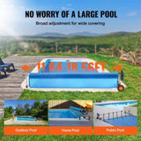 Pool Cover Reel, Aluminum Solar Cover Reel 18 ft, Inground Swimming Pool Cover Reel Set with Rubber V952-YCGJPDXYC18FG1KZ9V0