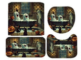 Shower curtain,Halloween Curtain Set Halloween Bathroom Curtain Set Curtain Pumpkin V1369-AZ3-W-17814
