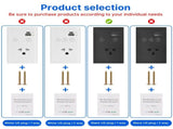 2.4GHz WiFi Wall Touch Light Switch with Type-C USB Power Outlet Neutral Wire Required 1 Way Control V1294-YM0901-HS7880BUS-1