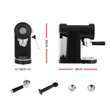 Devanti 20 Bar Coffee Machine Espresso Cafe Maker Black CM-01-BK