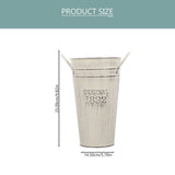 White Retro Iron Flower Pot Lightweight and Sturdy for Gardens V1370-AZ4-17113