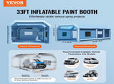 Inflatable Paint Booth, 32.8 x 21 x 14.8 ft Inflatable Spray Booth, with 1100W750W Powerful Blowers V952-CQSPQFLSKCGLKJFV4V3