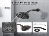 Tub and Shower Faucet Set, 127 mm Rainfall Shower Head and Bathtub Spout, Complete Single-Handle Tub V952-YGHLLTZHFHWFQMXOX001V0