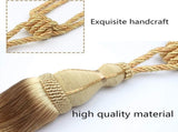 2 Pack Tassel Curtain Tiebacks Holdback Large Handmade Drapery Tie-Backs Rope Home Office Hotel V1258-DP02-C-3031
