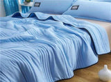 Four piece bedding set,Solid Color Silk Conditioning Blanket Cool Summer Quilted Blanket Absorbs V1369-AZ3-W-17820