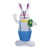 Inflatable Bunny Yard Decoration 6.2ft with LED Lighting Cute Easy Setup Blow Up Outdoor Decoration V1294-YM0901-3115230113713