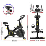 Everfit Spin Bike Exercise Bike Cardio Gym Bluetooth APP Connectable EB-B-SPIN-04-BK