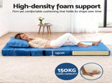 Artiss 2 Pack Folding Sofa Bed Armless Lounger Foam Floor Sofas Futons Couches SB-B-COMP-1010-BUX2