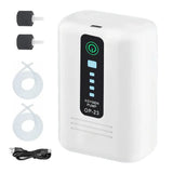 Aquarium Oxygen Pump Black USB Rechargeable Air Pump for Fish Tanks and Bait Buckets with 2 Outlets V178-59153
