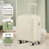 20 Inch Cute Carry On Suitcase, Hard Shell Cabin Luggage with USB Charging Port & Cup Holder, V1265-YY-280