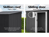 Giantz Garden Shed 1.62x0.86M Sheds Outdoor Storage Tool Workshop House Shelter Sliding Door SHED-FLAT-3X5-AB