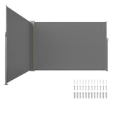 VEVOR Side Awning, 79''x 236'' Outdoor Privacy Screen, 180g Polyester Water-proof V952-KSSCP200X600QPNQGV0
