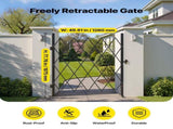 Single Folding Security Gate, Lockable Scissor Gate with 360 degree Swivel Casters, Outdoor V952-GZDZDAQM79483EIKM001V0