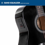 Karrera Electronic Acoustic Guitar 41in - Black EAC41-EQ-BK