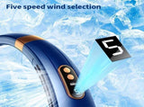 New Neck Hanging Fan Portable Mini USB Fan Personal Cooling Turbine Small Charging Quiet V1232-GBFS001
