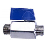 304 Stainless Steel Mini Ball Valve Double Female Thread Ball Valve Burr-Free for Non-corrosive V1370-AZ4-20304