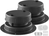 RV Plumbing Vent Cap - Aluminum Trailer Roof Pipe Vent Cover - Weatherproof Durable Replacement for V1259-RVVENT-01-WHT-2PK