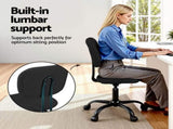 Artiss Armless Office Chair with Wheels, Ergonomic 360&deg Swivel Home Office Desk Chair, Height OCHAIR-M-1142-BK