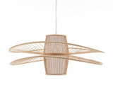 Elysian Breeze Double Natural Hand-Woven Bamboo Double Wide Pendant Lamp Light V563-75232