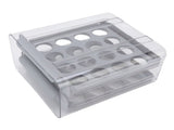 Egg Drawer Double Layer Transparent 32 Lattice Large Capacity Egg Storage Box for Refrigerator Grey V1294-YM0716-3118220147111