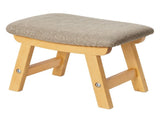 Levede Foot Stool Ottoman Footrest With Washable Cover,Living Room,Natural HH1004-NT-AU