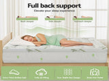 Giselle Bedding 1500GSM Pillowtop Mattress Topper Bamboo Mattress Pad for Back Pain Relief Washable TOPPER-BAM-11-K