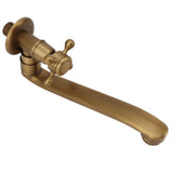 Antique Garden Faucet with Extended Spout Antifreezing Copper Wall Mount Single Cold Water Tap for V1294-YM0706-3112230063011