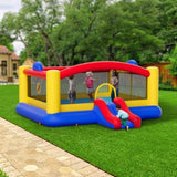 Inflatable Bounce House, Outdoor High Quality Playhouse Trampoline, Jumping Bouncer with Blower, V952-CQCBBHYC2021Z5HY3V3