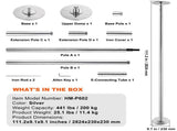 Professional Dancing Pole, Spinning Static Dancing Pole Kit, Portable Removable Pole, 45mm V952-DBDJYXYS8610L449GV0