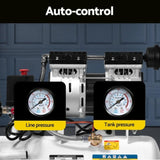 Giantz 24L Air Compressor 40 L/min 115psi Oil-Free Electric Portable Inflator AC-40L-XL-WHT