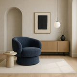 Interior Ave - Celine Swivel Armchair Chenille Denim Blue V355-IA-AC-CB