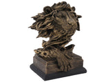 Lion Head Sculpture Resin Vivid Lifelike Artistic Decorative Lion Statue for Living Room Study V1294-YM0703-3115230045211