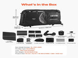 Bike Travel Bag, Transport Universal Bicycle Storage Case Bag with TSA Lock, Support Plates, V952-ZXCRBXLXTYZJ0PFA0001V0