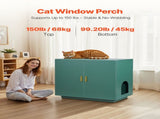 Cat Litter Box Enclosure, 80 cm Hidden Litter Box Cabinet, Wooden Indoor Cat Washroom with V952-JSLMMSPWQ315F4YRL001V0