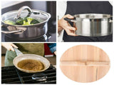 Natural Wood Wok Cover Multi Color Protective Lid for Home Cooking V1366-AZ2-W-19620
