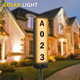 Solar Powered Lighted House Address Numbers Light LED Illuminated with Dual Color Outdoor Address V1294-YM0523-10319963