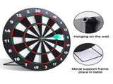 Safety Dart Board Set with 6 Soft Tip Darts 16-Inch Rubber Dartboard for Family, Office & Party V1107-SAFETY DART BOARD SET