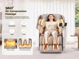 Livemor Elite 4D Massage Chair Recliner, SL Track Zero Gravity & Heat Auto Body Scan, 12 Auto FBMC-B-OREN-BK