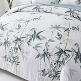 Floral Leaves Comforter Set, King Size, Quilted Bedding with Pillowcases V745-MAB010678AJ3