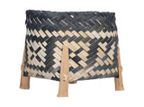 Handwoven Basket Northern Europe Style Bamboo Weaving Plant Basket for Home Decoration V1294-YM0523-3111210387011