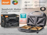 Compact Dual-Sided Sandwich Maker with Non-Stick Plates for Quick Homemade Hot Pressed Toast, V1341-ZY-XCP5ENQ9-BLACK