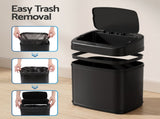Devanti 15L Motion Sensor Bin Touchless Bins Soft-Close Rubbish Trash Can Black SB-E-15L-BK